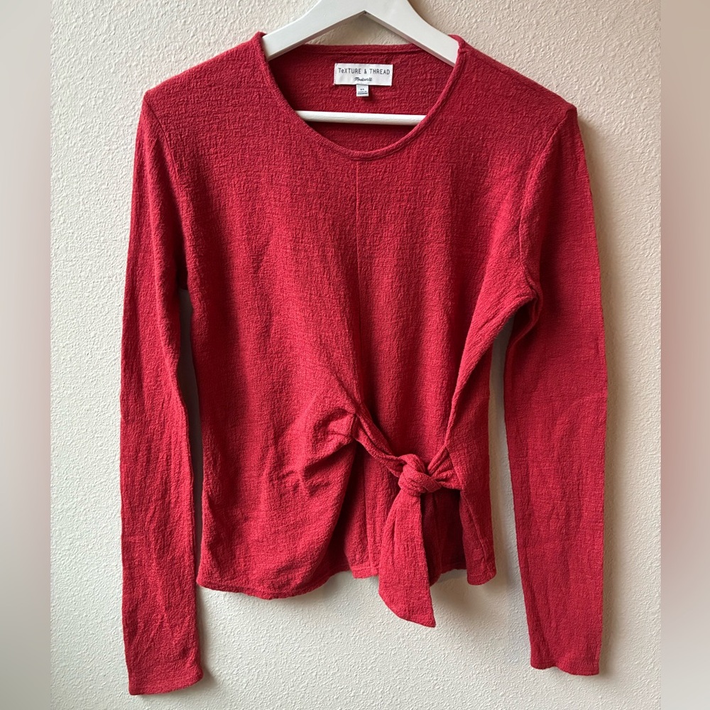 EUC Madewell Texture & Thread Tie Top (Size:XS)